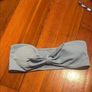 Blue Knotted Bandeau Top
